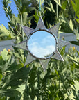 Stained Glass Celestial Mirror Suncatcher