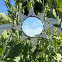 Stained Glass Celestial Mirror Suncatcher