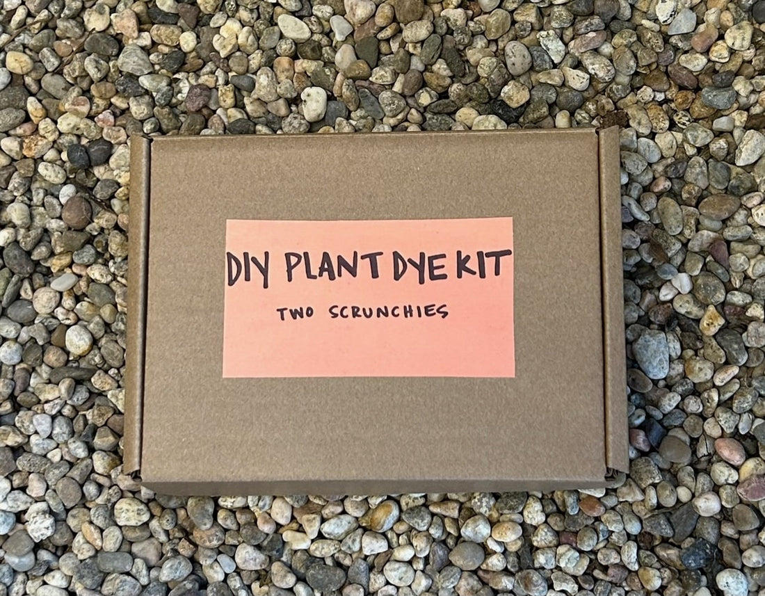 DIY Natural Dye Kit - Two Cotton Hair Scrunchies