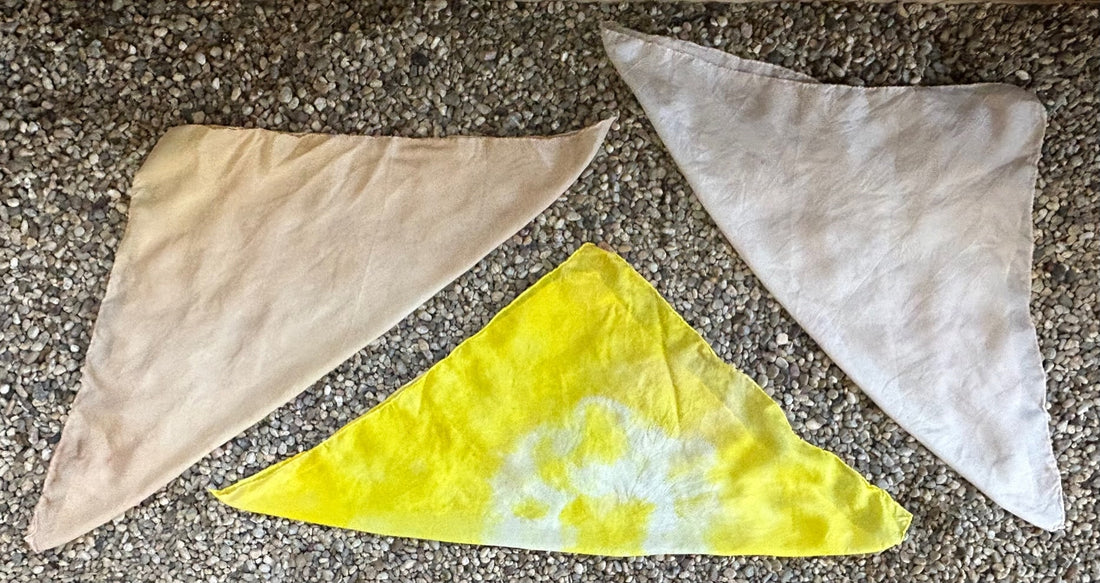 DIY Natural Dye Kit - Two Silk Play Scarfs - Yellow