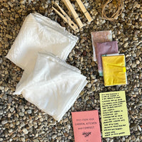 DIY Natural Dye Kit - Two Silk Play Scarfs Contents