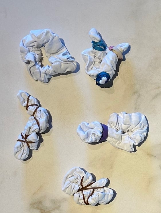 DIY Natural Dye Kit - Two Cotton Hair Scrunchies