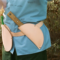 Plant Material X Building Block Half Moon Garden Holster with Full Moon Garden Holster on belt
