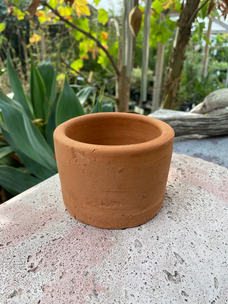mud pots for plants Thai Clay Cylinder Indoor/Outdoor Planters 4" x 3.75"