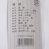 Wedge for Hoe and Axe #5 Back of packaging