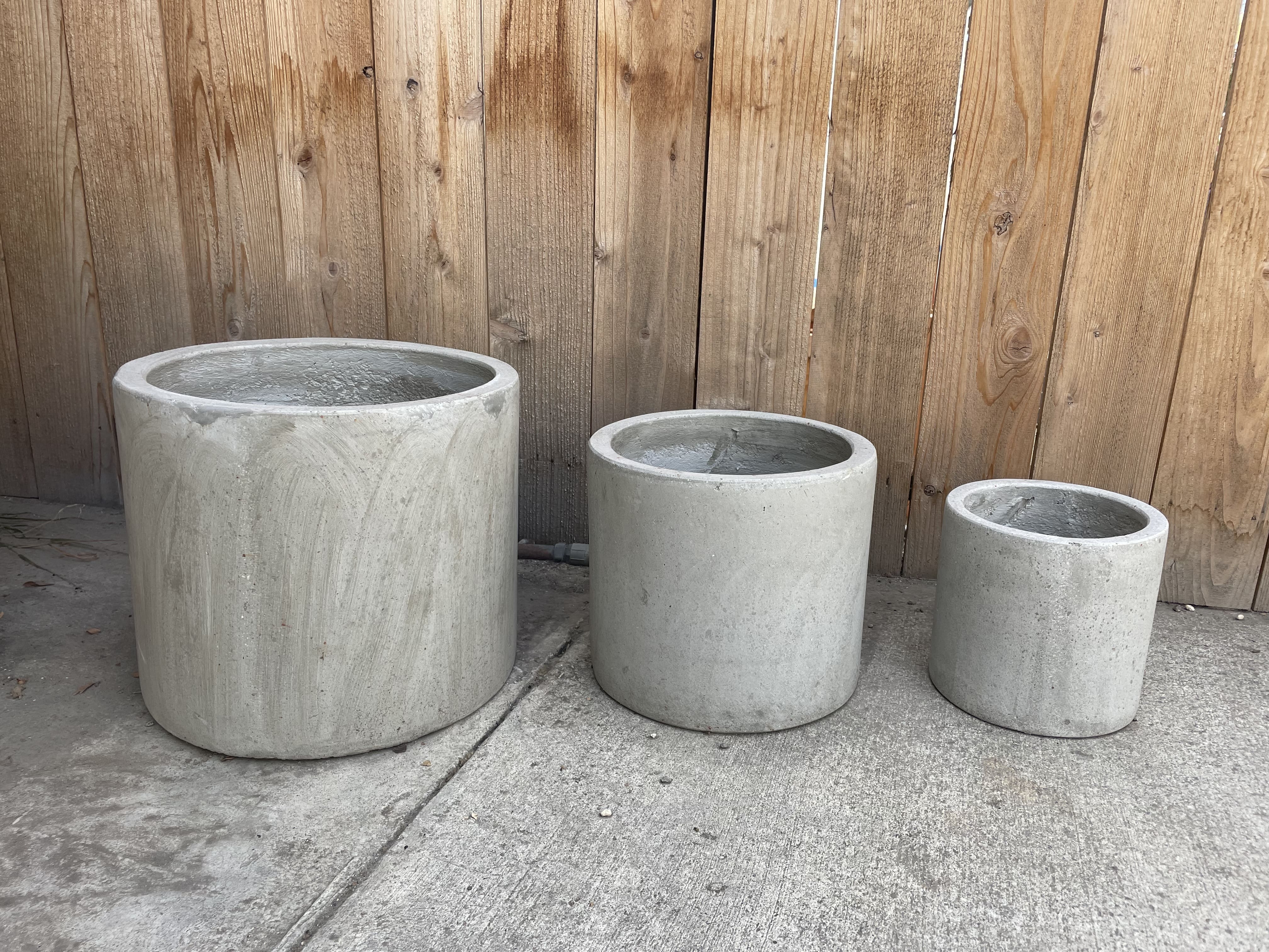 cylinder plant pot Concrete composite Cylinder Indoor/Outdoor Planters 8" x 8"