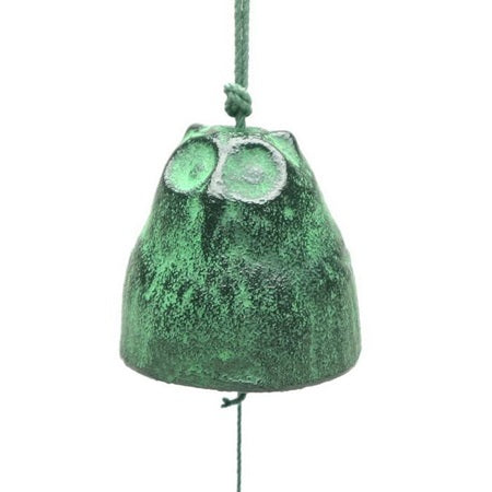 Green Owl Wind Chime