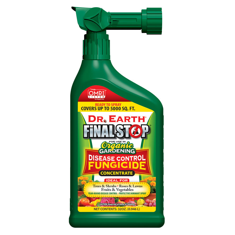 dr earth final stop for indoor plants Dr. Earth Organic and Natural Final Stop Disease Control Fungicide 32 Ounces RTU Hose Spray Bottle
