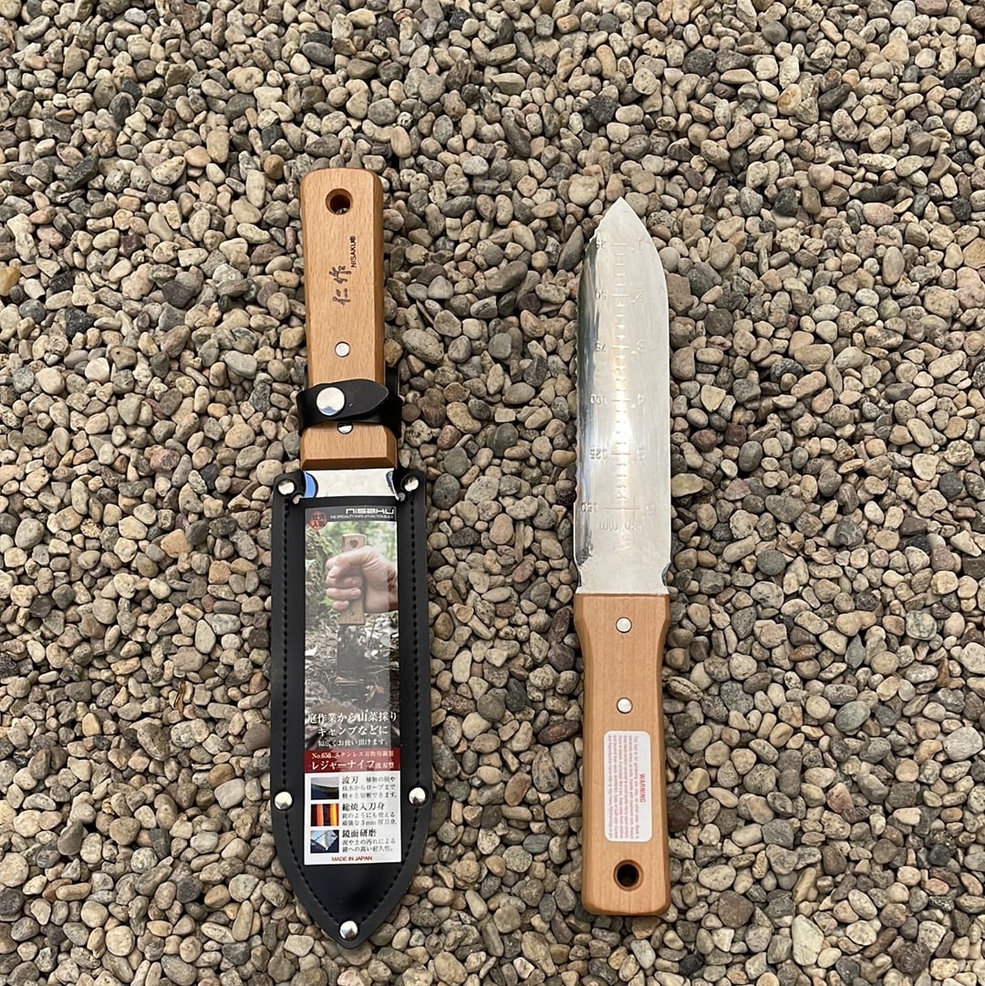 Hori Hori Stainless Steel Serrated Edge with Black sheath