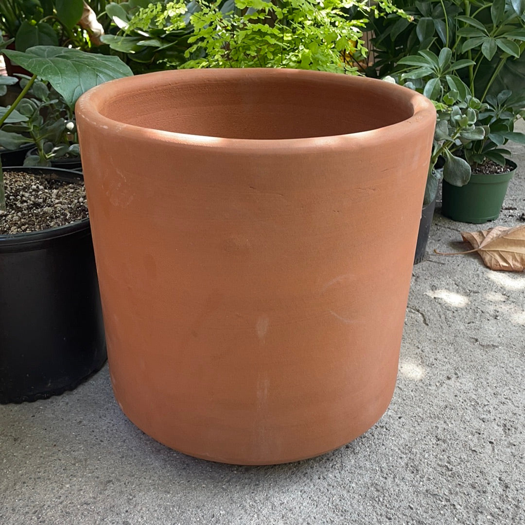 cylinder pots for plants Dark Clay Cylinder Pot