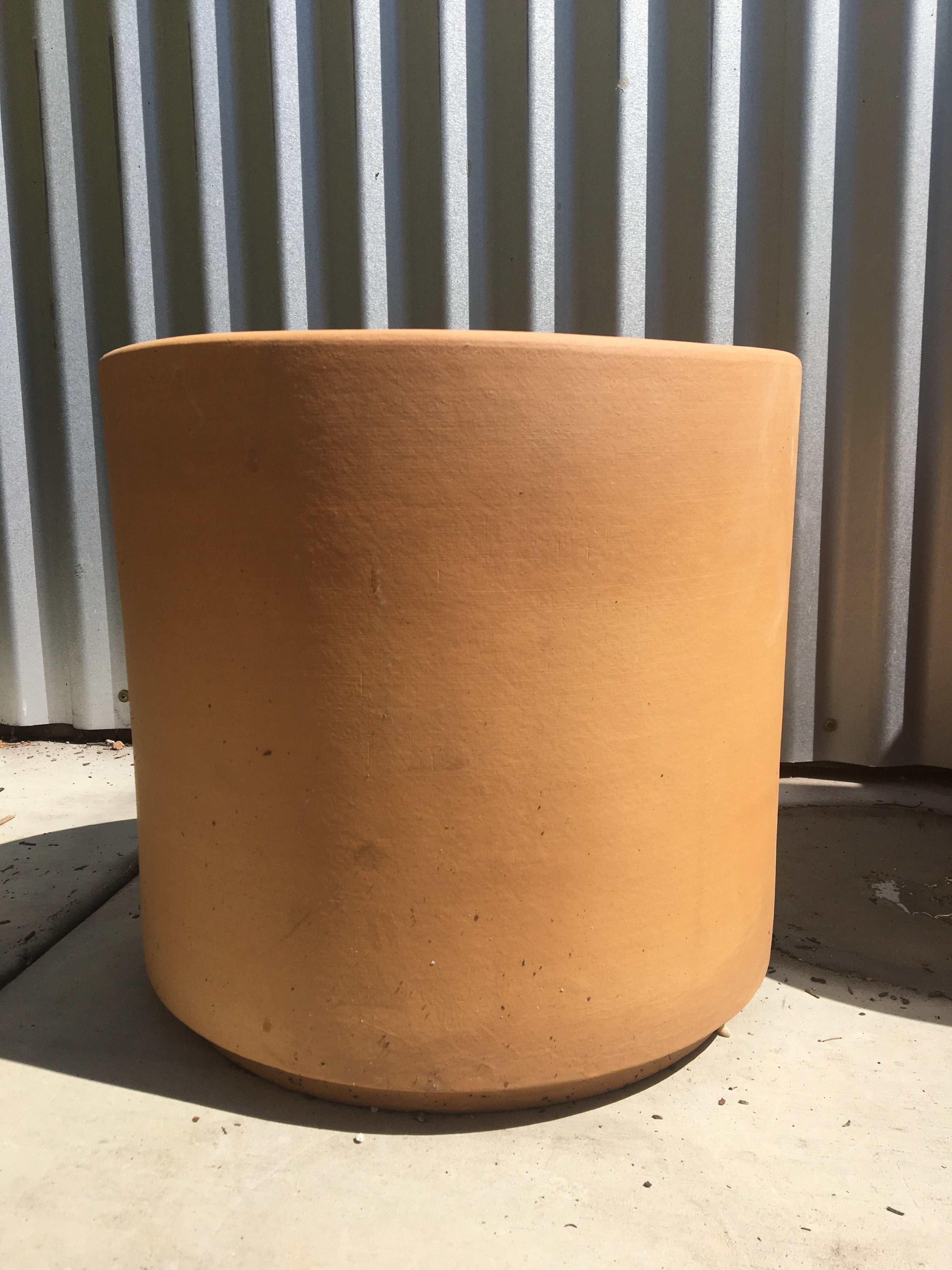 cylinder plant pot 12" Deep Cylinder Buff Clay Pot – Plant Material