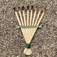 Japanese Bamboo Hand Rake flipped