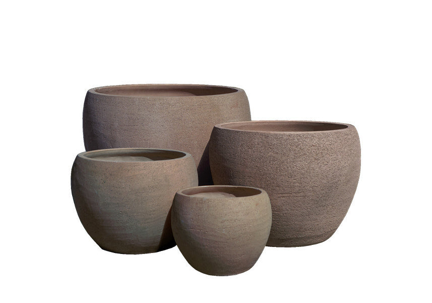 Brown Clay Round Ball Indoor/Outdoor Planter