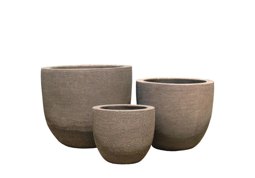Brown Clay Round  Indoor/Outdoor Planter