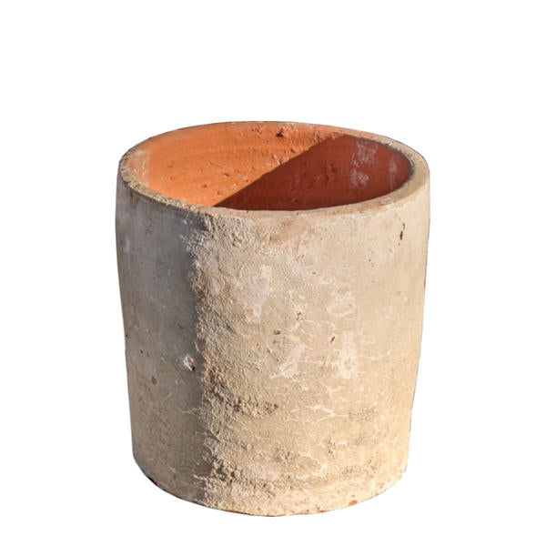 Antiqued Cylinder Indoor/Outdoor Planter