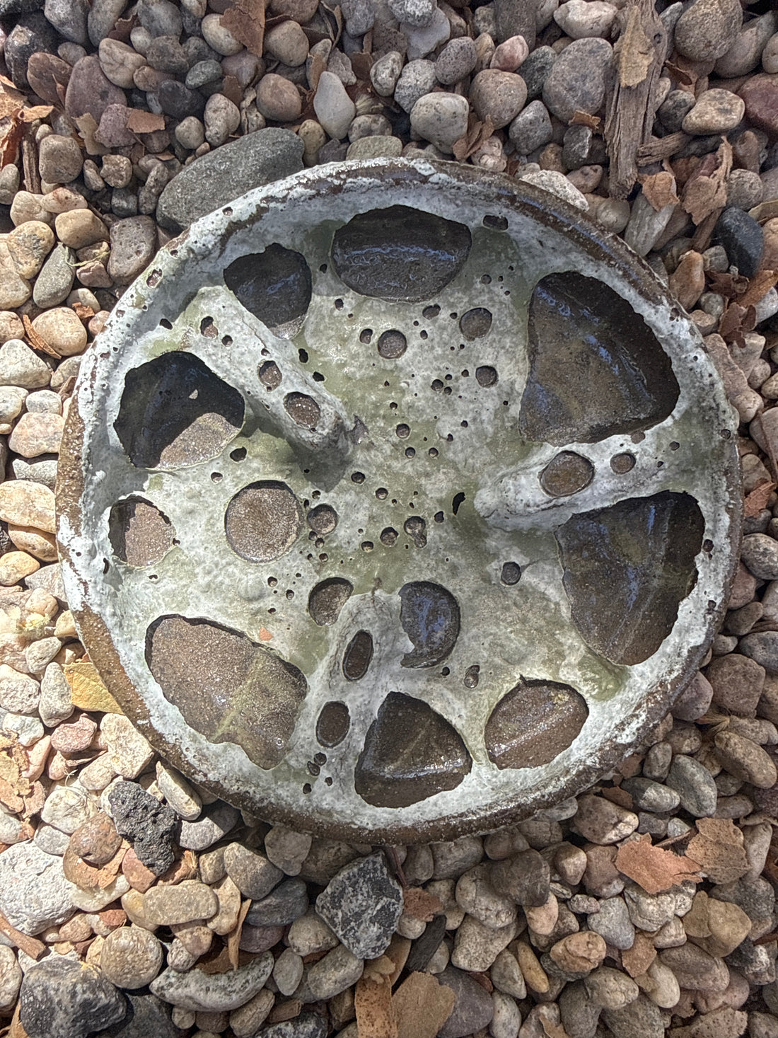 4.5” Deep Rib Saucer “Ocean Rock”