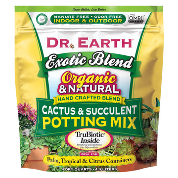 Dr. Earth Exotic Blend Cactus and Succulent Soil 4 quart