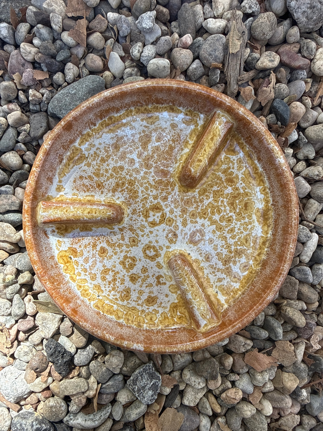 4.5” Deep Rib Saucer “Honey”
