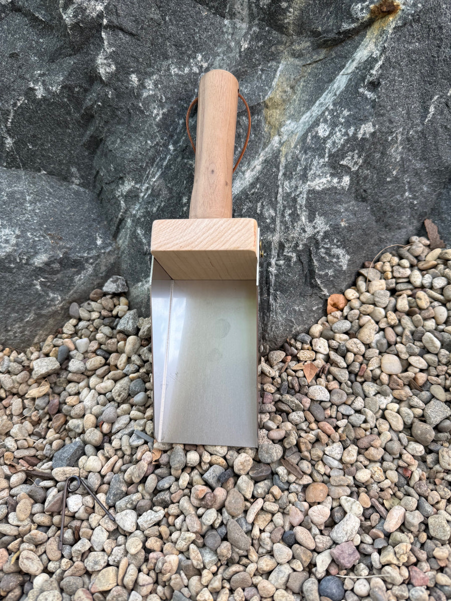 Japanese Metal + Wood Soil Scoop