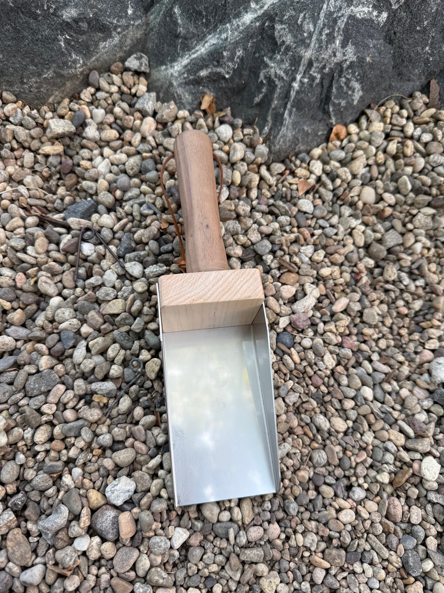 Japanese Metal + Wood Soil Scoop