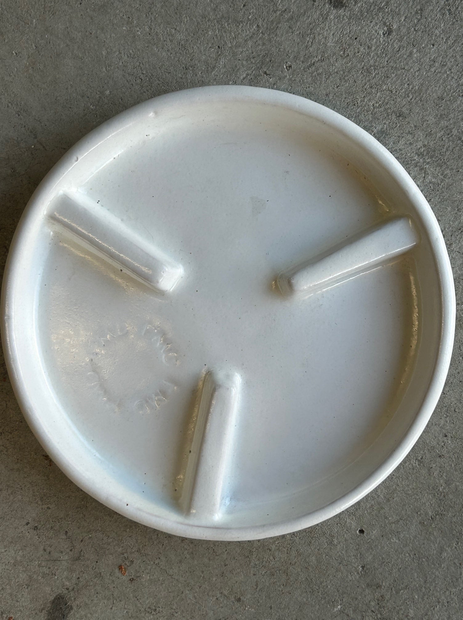 10” Deep Buff Glazed- Matte White Saucer