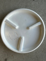 10” Deep Buff Glazed- Matte White Saucer
