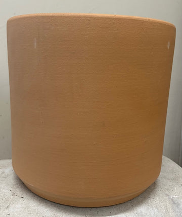 6" Deep Cylinder Buff Clay Pot