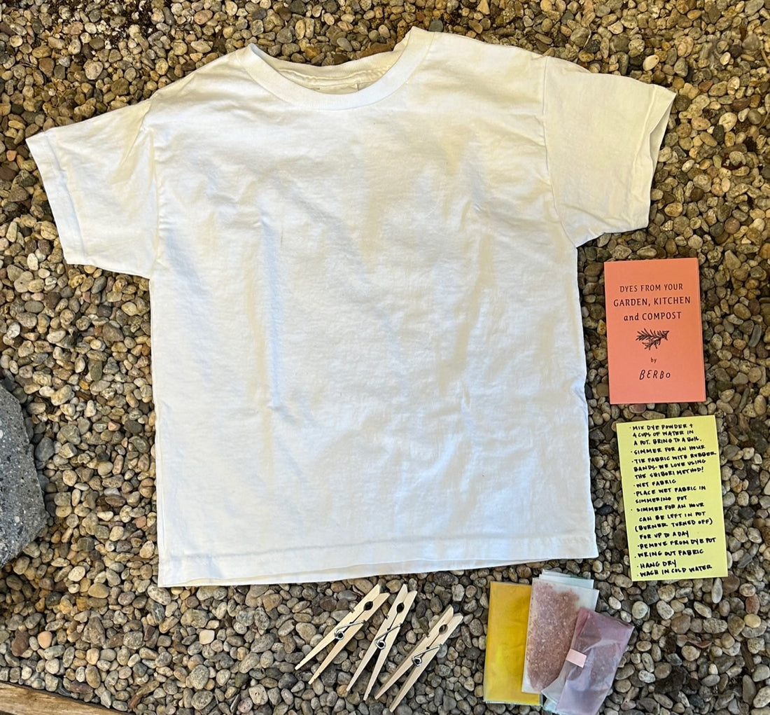 DIY Natural Dye Kit - Kid's Cotton T- Shirt Contents