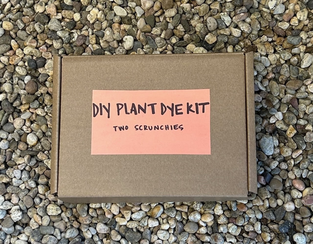 DIY Natural Dye Kit - Two Cotton Hair Scrunchies