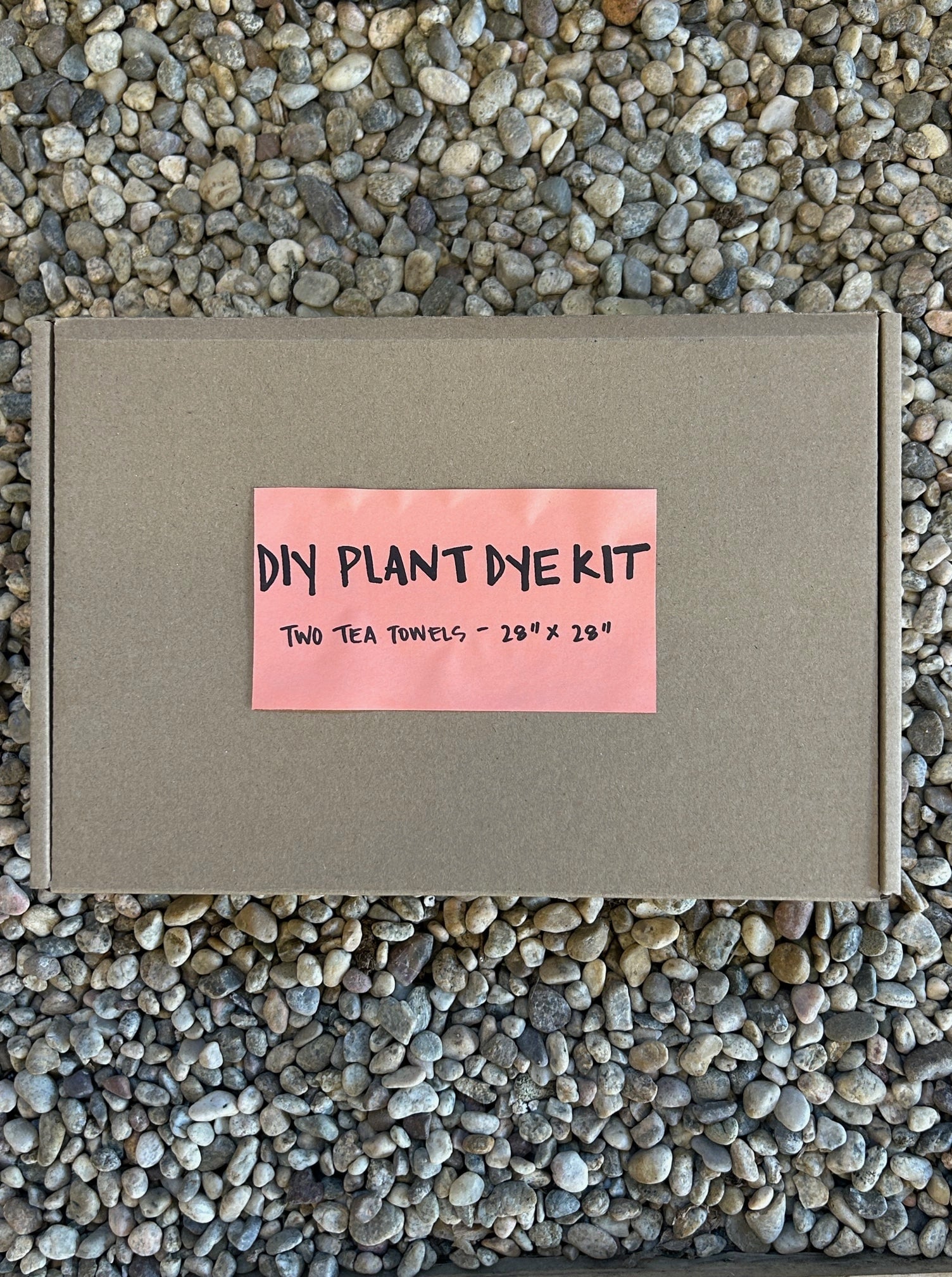 DIY Natural Dye Kit - Two Cotton Towels 28" X 28" packaging