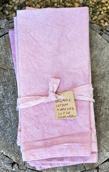 Natural Dyed Organic Cotton Towels - Cochineal