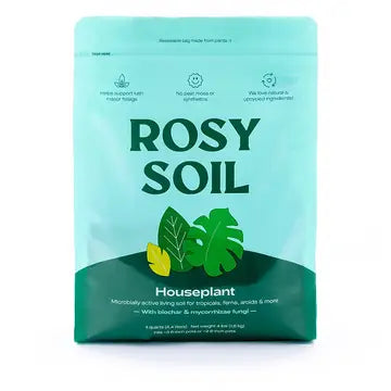 Rosy Organic Potting Soil Mix, Indoor, Houseplant &amp; Herbs 4 qt