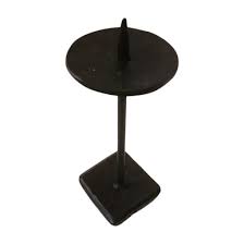 MATSUI Cast Iron Long Candle Stand Round Shaped
