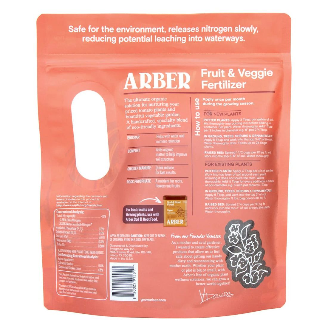 Arber Fruit and Veggie Fertilizer 3 lb