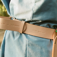 Plant Material X Building Block Leather Belt