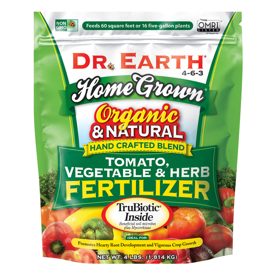 Dr. Earth Organic and Natural Home Grown Tomato, Vegetable, & Herb Fertilizer 4-6-3