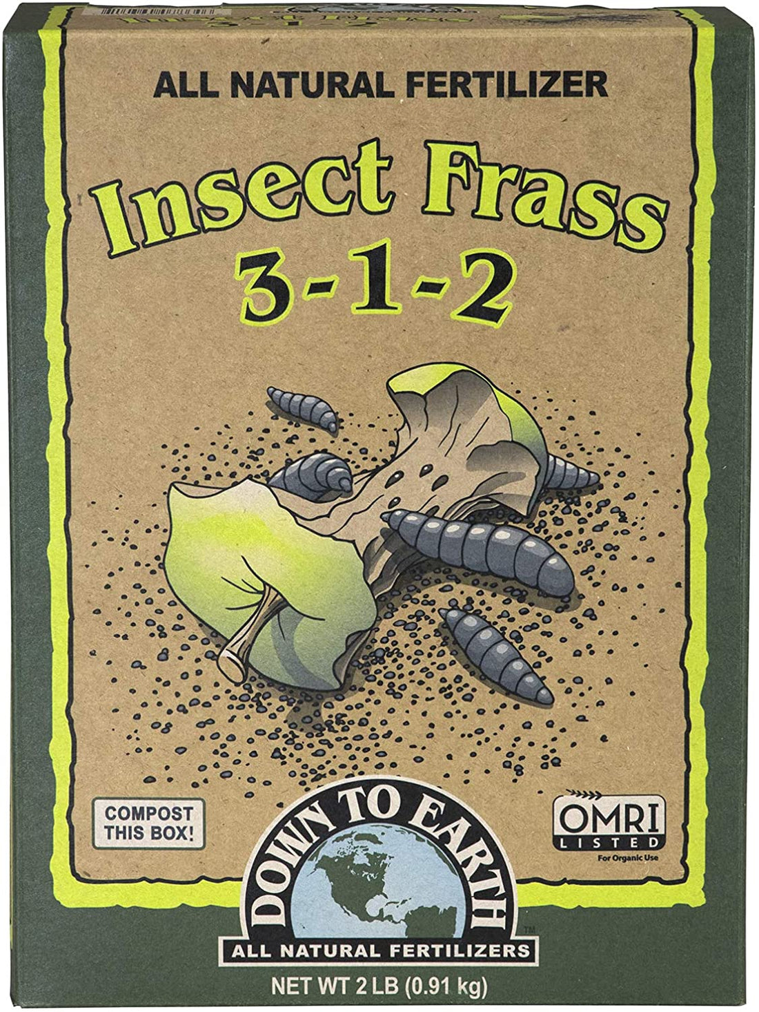 Down To Earth Insect Frass Fertilizer 3-1-2 2LB