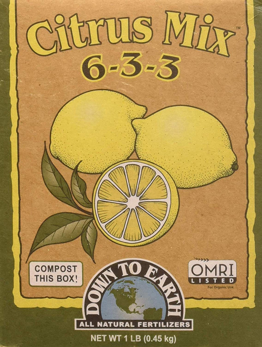 fertilizer for citrus plants Down To Earth 6-3-3 Citrus Mix Fertilizer