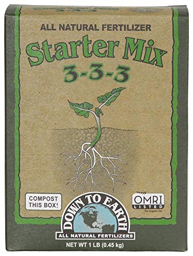 Down to Earth Starter Mix Fertilizer 3-3-3, 1 Pound