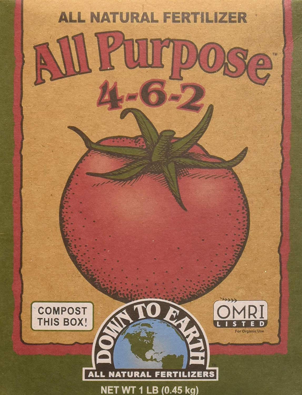 Down to Earth Organic All Purpose Fertilizer 4-6-2
