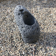 Natural Graphite Carved Stone Vase