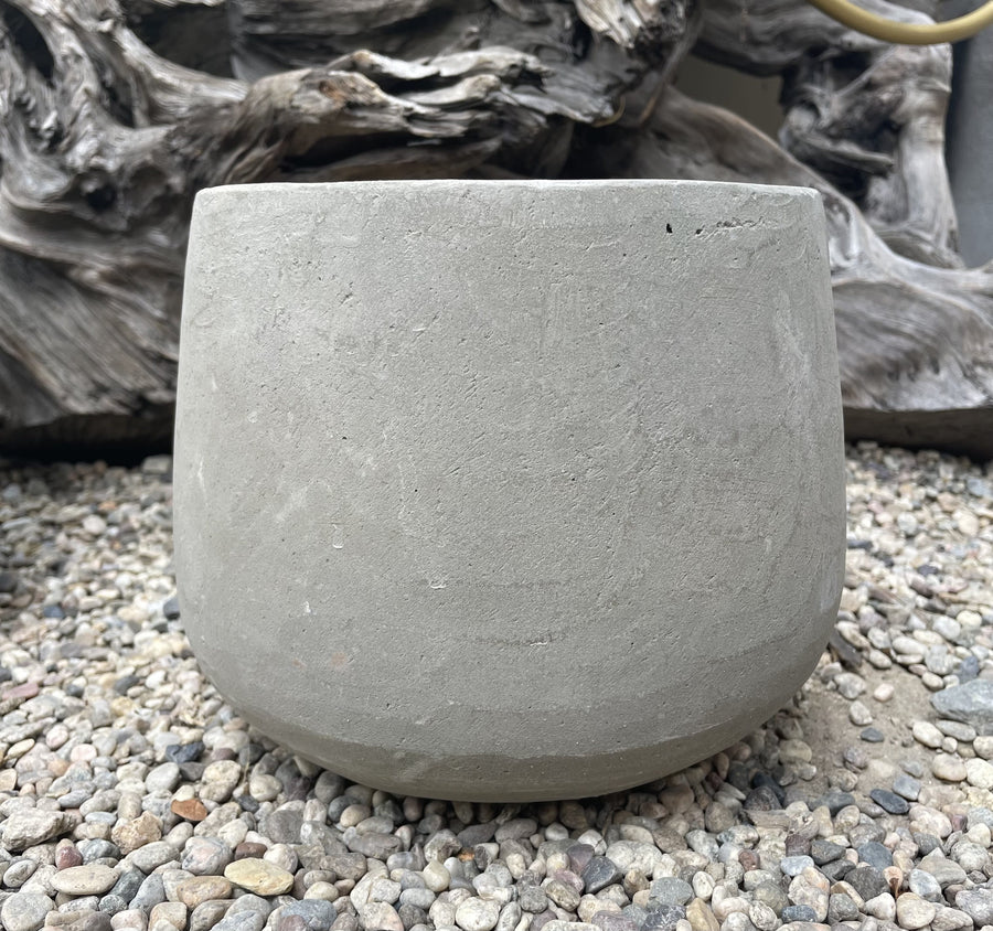 Cement Pear Bottom Pot 9 x 7.5"