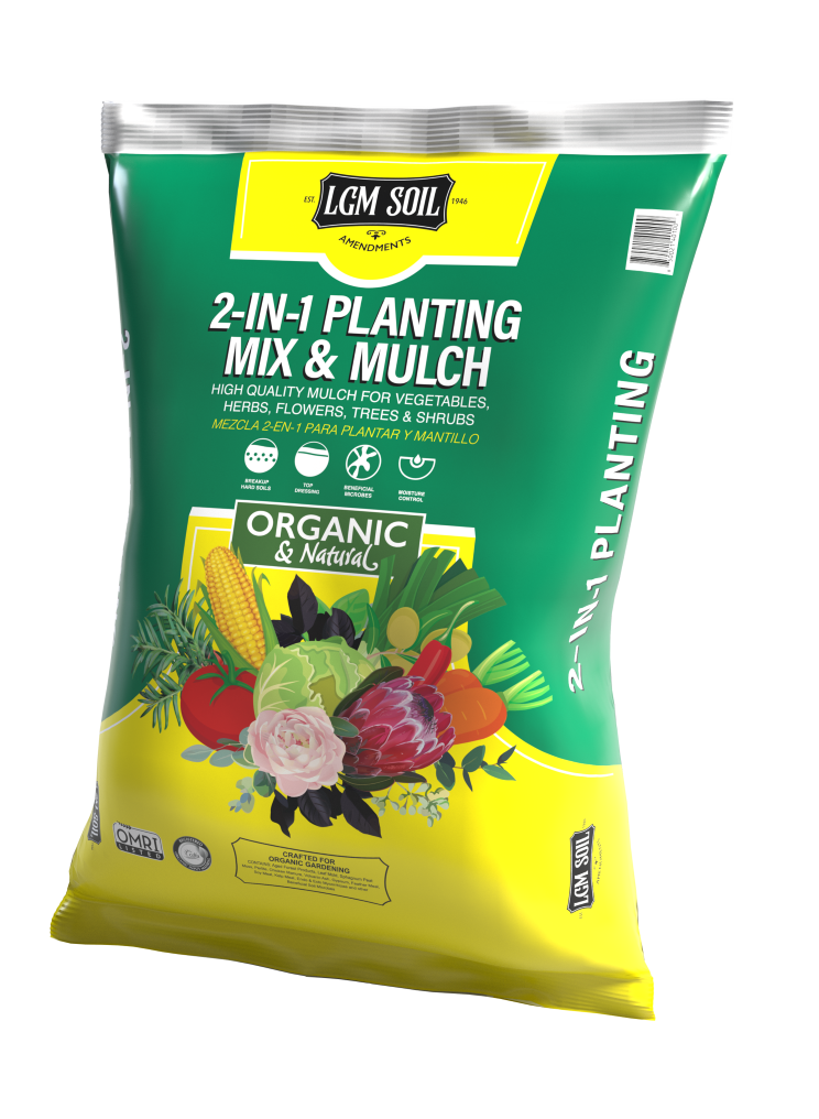LGM  Organic All Purpose 2-IN-1 Planting Mix &amp; Mulch 1.5 Cubic Feet