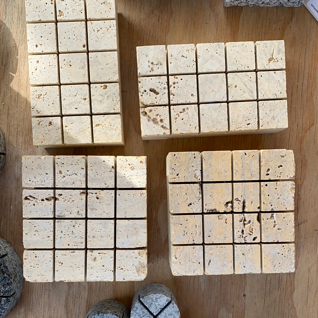 Stone object - linear carved