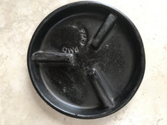 6” Deep Rib Saucer Matte Black