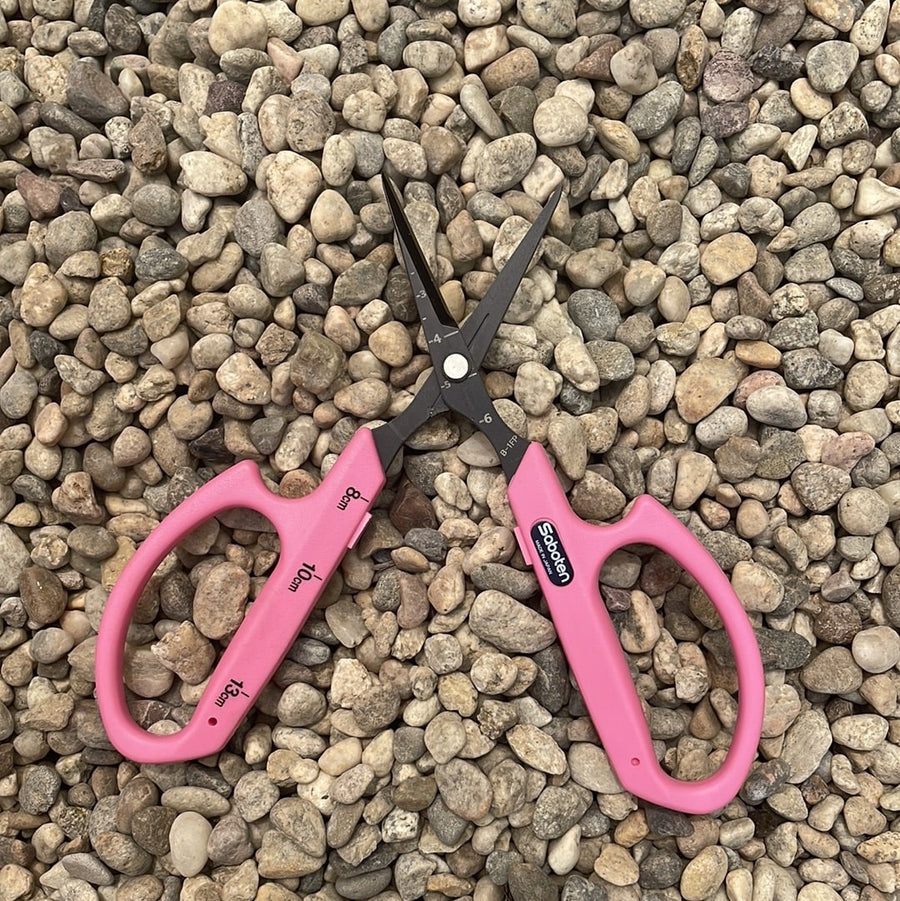 BX-1) Bycin Crafting Scissors - Pink w/ Yellow handles